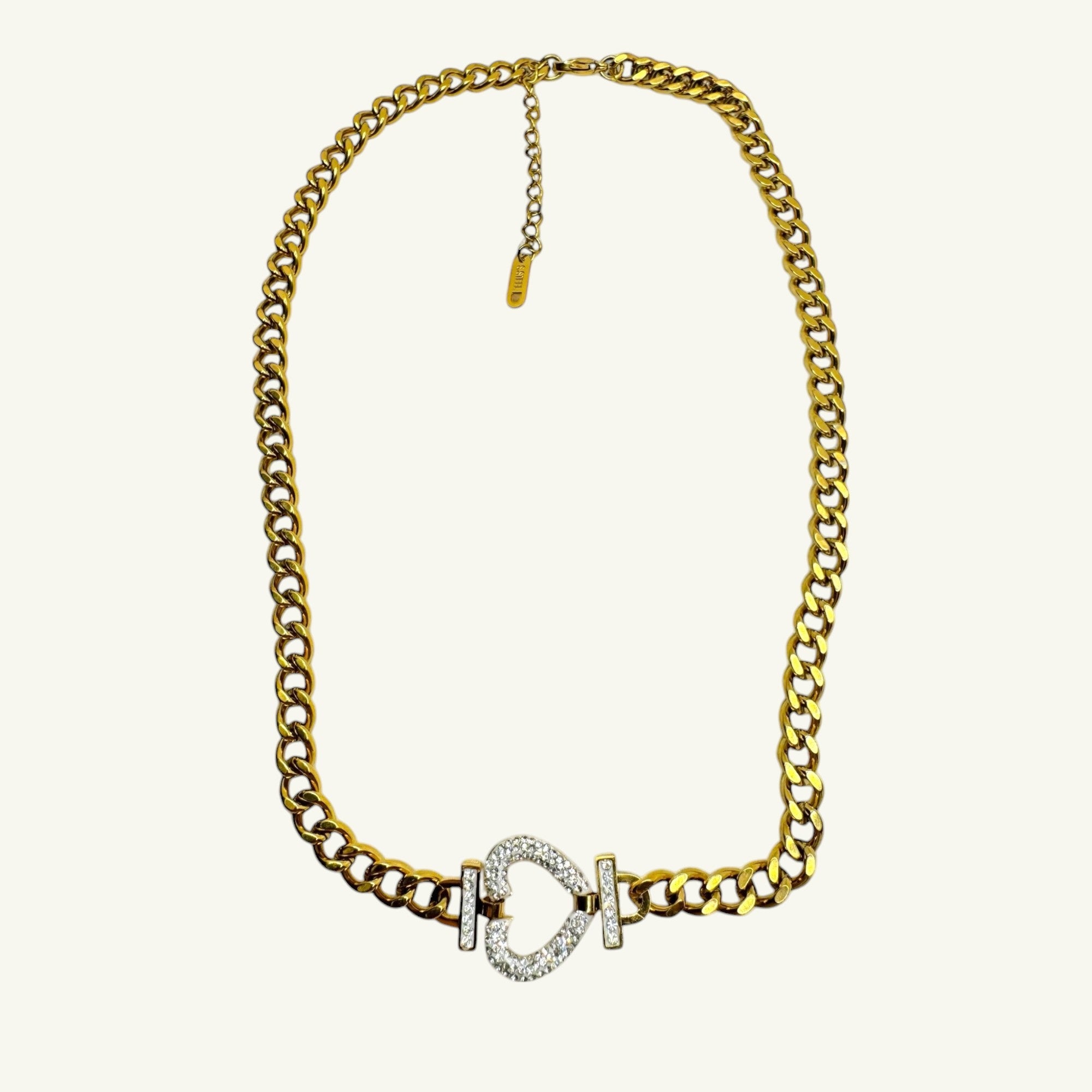 Collana cuore splendente Sharifa Crystals